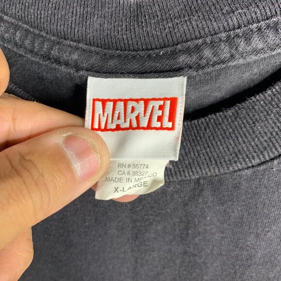 Vintage Mens Black Marvel Legends Comics Crewneck Short Sleeve Shirt XL - Picture 4 of 4